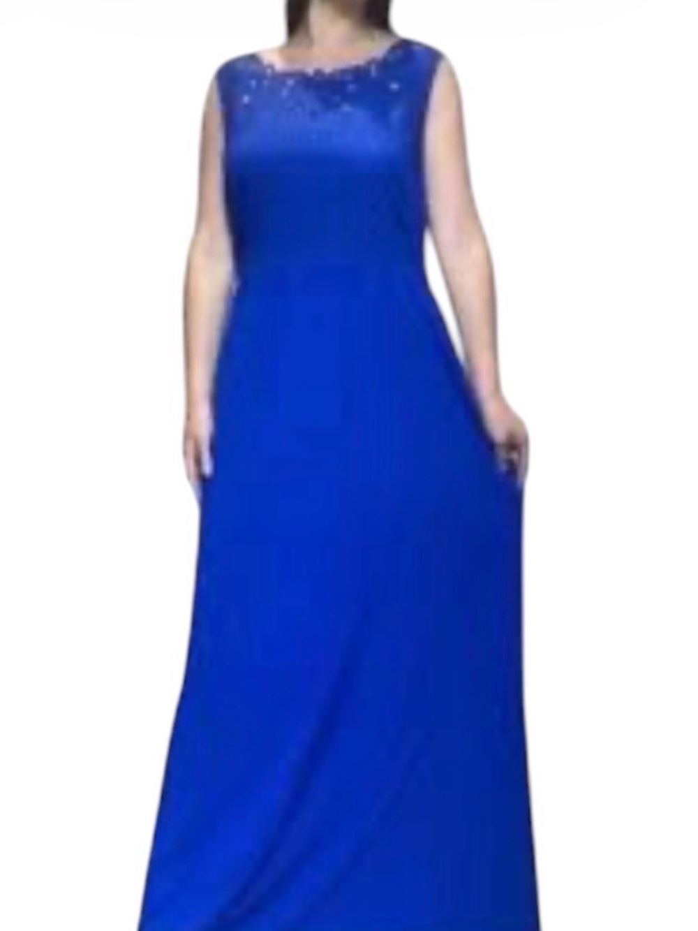 Gianni Bini Blue Laser Cut Sleeveless Maxi Dress Size S